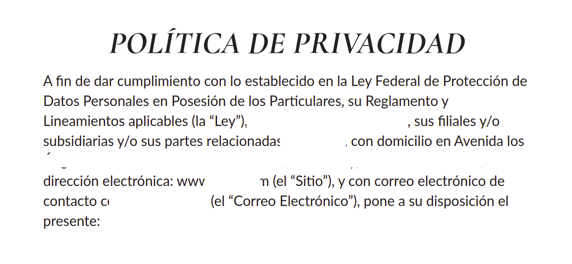 Ver Politica de privacidad